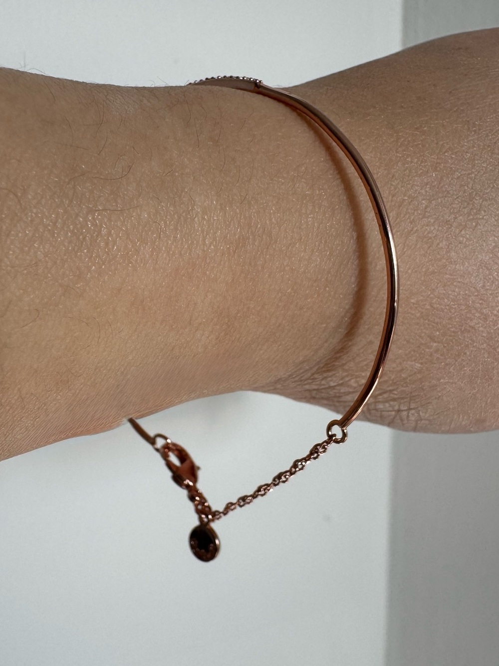 Gorjana Rose Gold Pave Cuff Bracelet Dainty ~7” Wrist - Picture 6 of 8